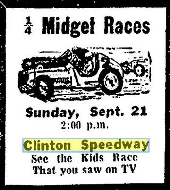 Clinton Race Track - Sept 1958 (newer photo)